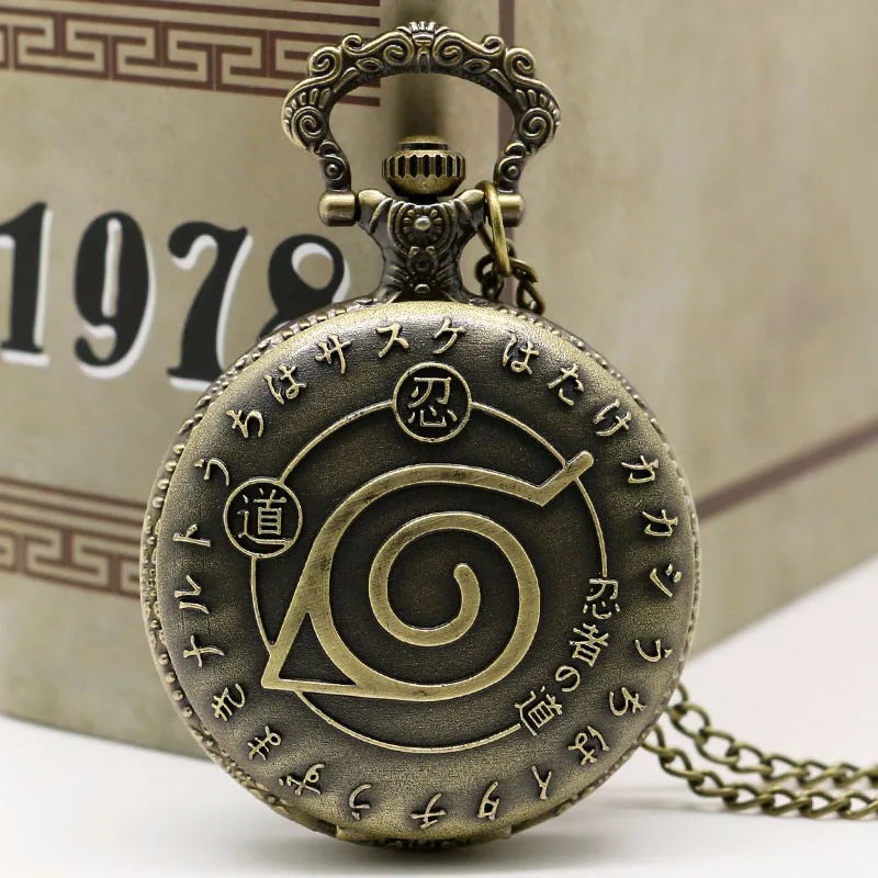New Vintage Bronze Cartoon Pattern Quartz Pocket Watches Men Kids Fans Souvenir Students Gifts Necklace Chain Relogio Saati