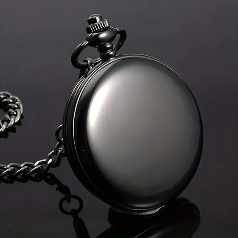 To My Son Quartz Pocket Watch Inspirational Vintage Fashion Necklace Chain Watch, Birthday Graduation Day Gift For Boys Men