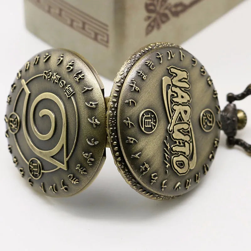 New Vintage Bronze Cartoon Pattern Quartz Pocket Watches Men Kids Fans Souvenir Students Gifts Necklace Chain Relogio Saati