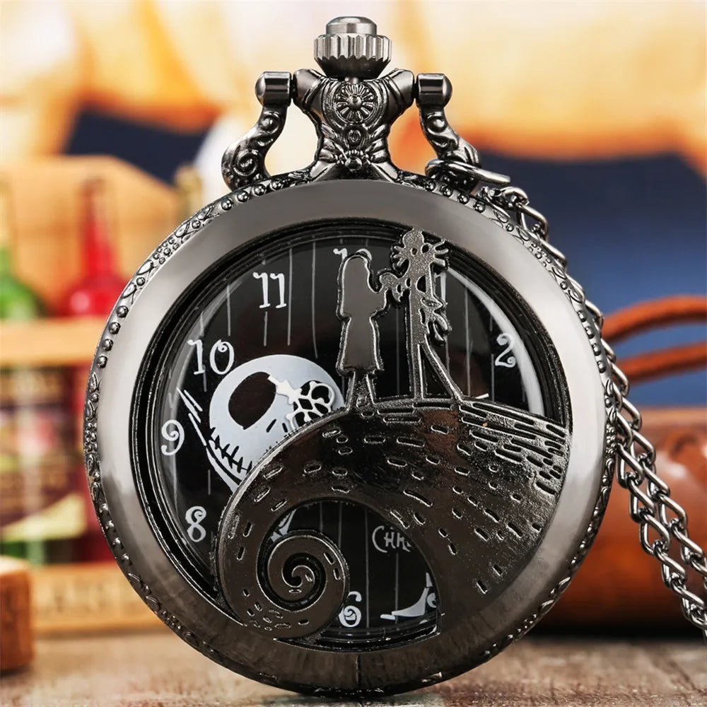 Christmas Theme Design Quartz Pocket Watch Vintage Necklace Gifts Fashion New Men Women Exquisite Lovers Watches Relogios