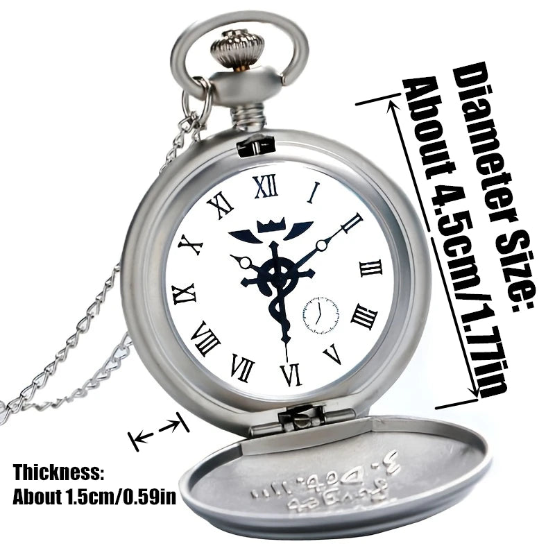 Retro Cartoon Silvery Animal Statue Quartz Pocket Watch Men Kids Gifts with 80cm Neck Chain Clock Relogio