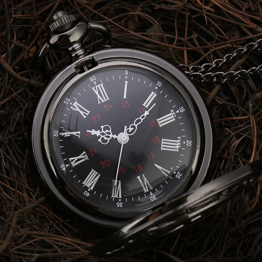 Retro Luminous LED Light Train Locomotive Engine Quartz Pocket Watch Gift for Male Women Chronograph Hombre Relojes
