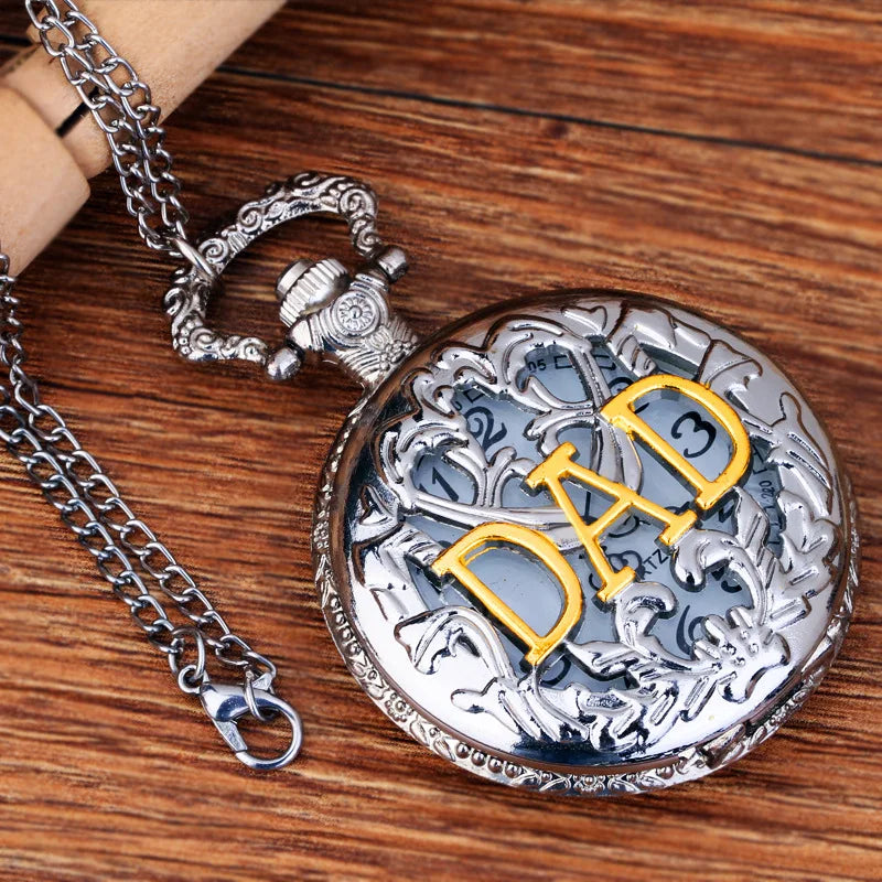 Hollow Pocket Watch Mens DAD Male Copper Gold Watch With Chain Hombre Saati Masculino Relogio Father's Best Gift Retro Clock