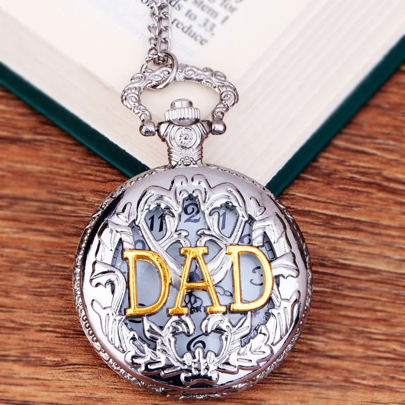 Hollow Pocket Watch Mens DAD Male Copper Gold Watch With Chain Hombre Saati Masculino Relogio Father's Best Gift Retro Clock