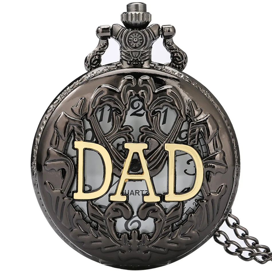 Hollow Pocket Watch Mens DAD Male Copper Gold Watch With Chain Hombre Saati Masculino Relogio Father's Best Gift Retro Clock