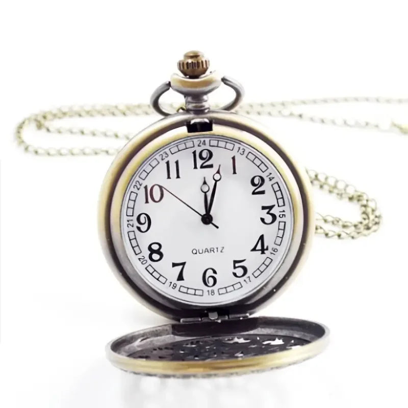 Retro Hollow Spider Web  Quartz Pocket Watch Men Fans Souvenir Gifts with 80cm Neck Chain  Relogio