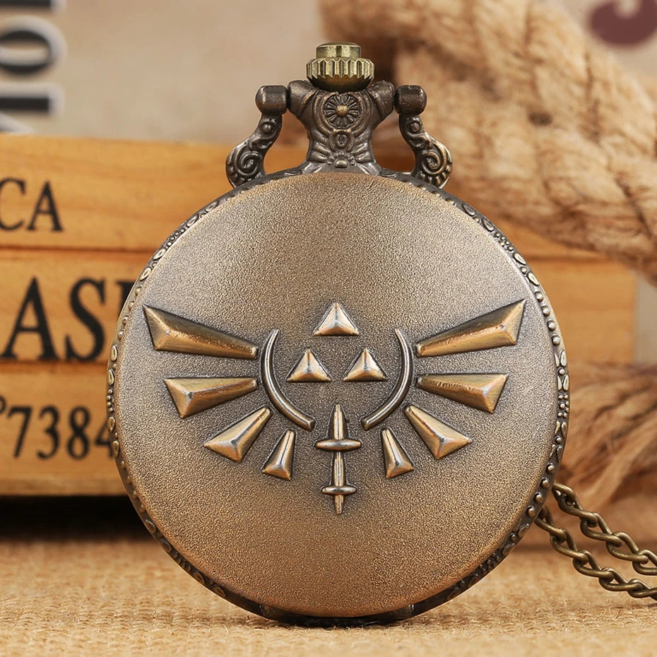 Vintage Classic Bronze Cosplay Quartz Pocket Watch Gift Pendant Clock For Mlae Kids Relogio Saati