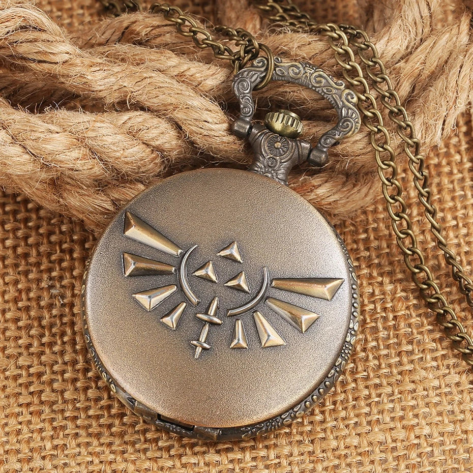 Vintage Classic Bronze Cosplay Quartz Pocket Watch Gift Pendant Clock For Mlae Kids Relogio Saati