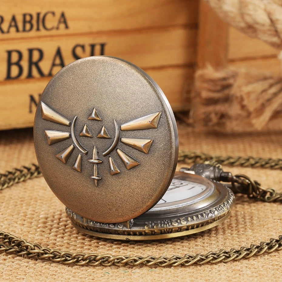 Vintage Classic Bronze Cosplay Quartz Pocket Watch Gift Pendant Clock For Mlae Kids Relogio Saati