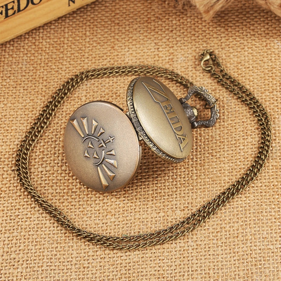 Vintage Classic Bronze Cosplay Quartz Pocket Watch Gift Pendant Clock For Mlae Kids Relogio Saati