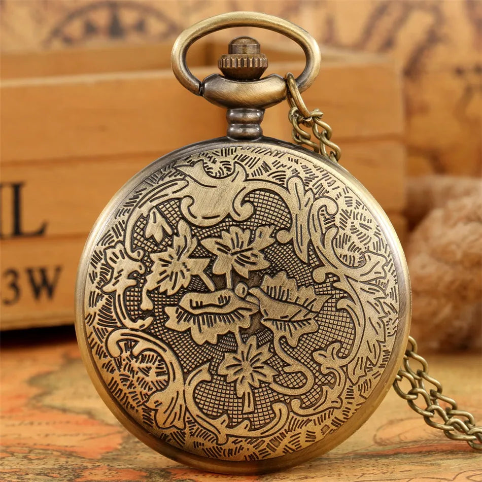 Vintage Bronze Cross Gear Design Quartz Pocket Watch With Necklace Movement Gift Pendant Clock For Mlae Kids Relogio Saati