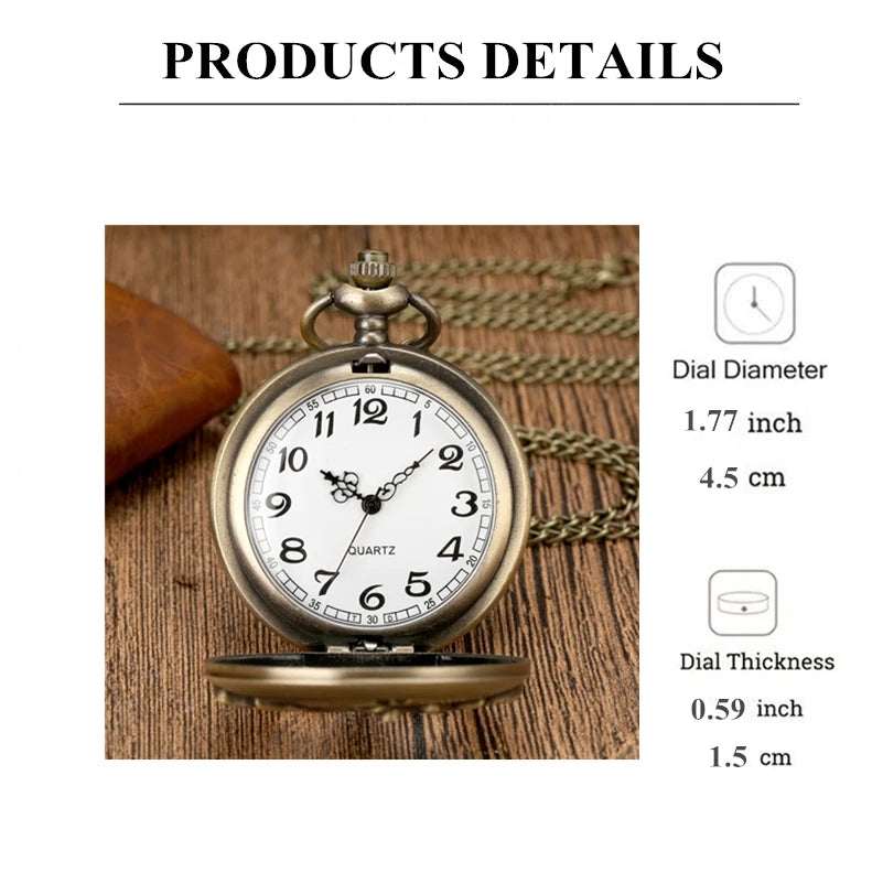 Vintage Bronze Cross Gear Design Quartz Pocket Watch With Necklace Movement Gift Pendant Clock For Mlae Kids Relogio Saati