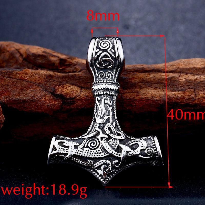 Beier Nordic Viking Celtic Knot Stainless Steel Pendant Vintage Titanium Steel Anchor Necklace