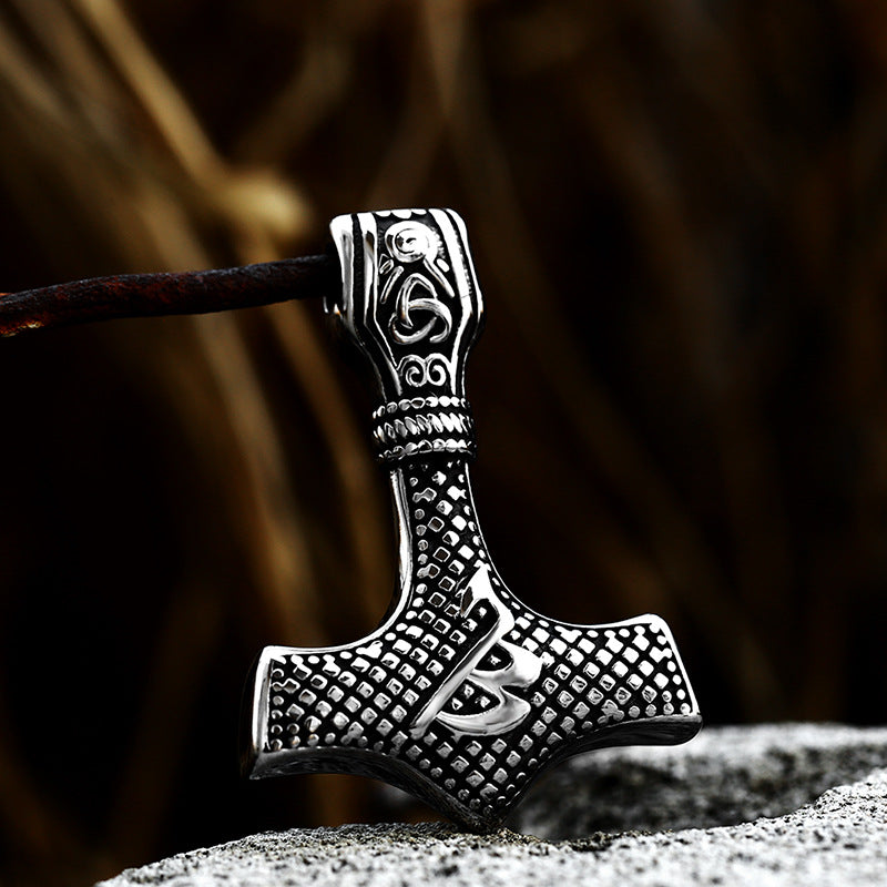Beier Nordic Viking Celtic Knot Stainless Steel Pendant Vintage Titanium Steel Anchor Necklace