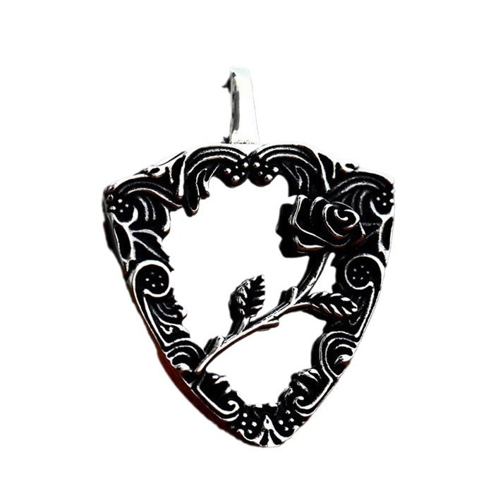 Be Stainless Steel Casting Jewelry Manufacturer Wholesales Titanium Steel Magic Mirror Rose Pendant