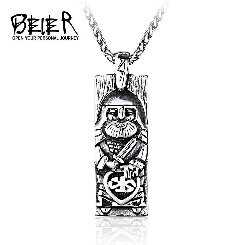 Viking Jewelry, Father of Greek Gods, Odin Stainless Steel Pendant, Retro Men's Titanium Steel Pendant