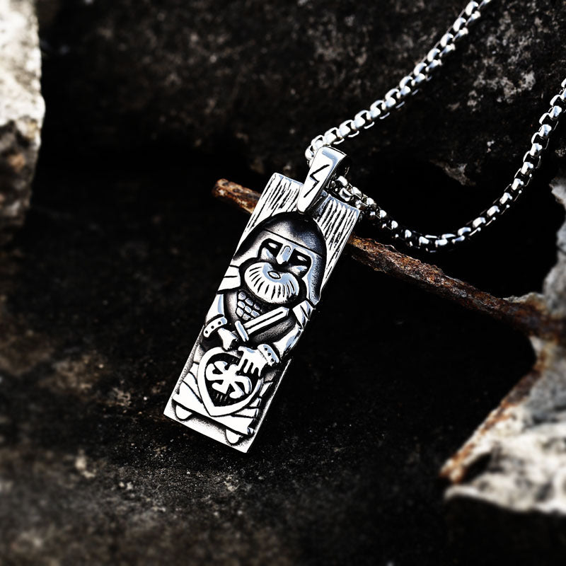 Viking Jewelry, Father of Greek Gods, Odin Stainless Steel Pendant, Retro Men's Titanium Steel Pendant