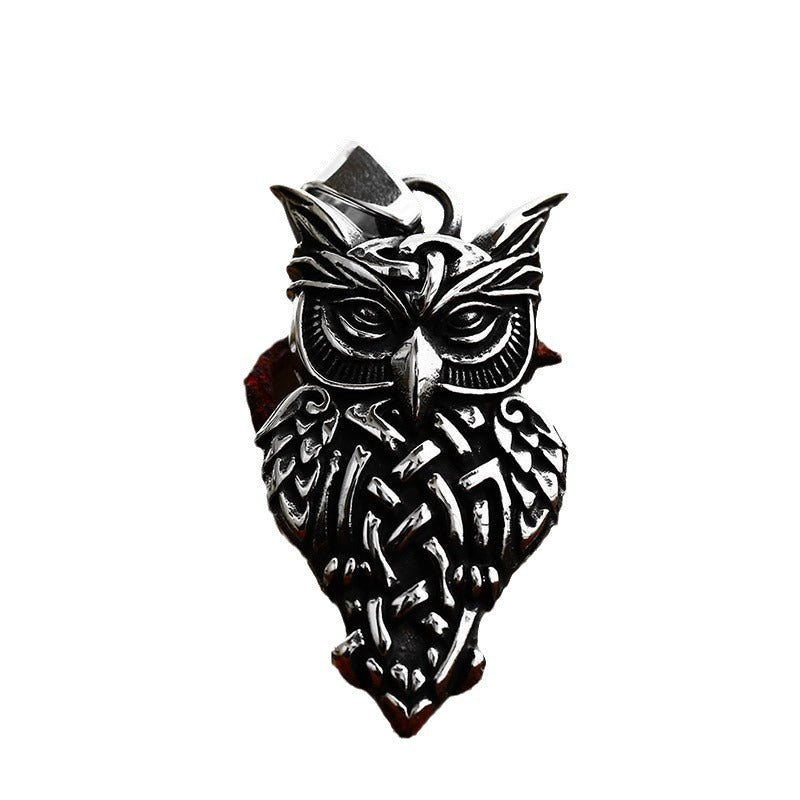 New Viking Celtic Knot Owl Pendant Wholesale Stainless Steel Casting Retro Item Jewelry