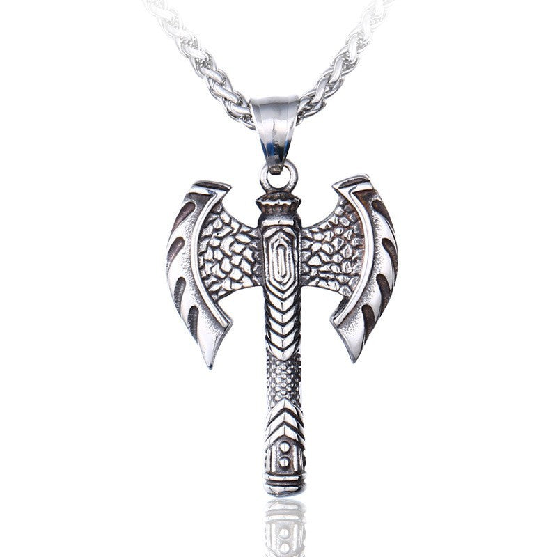 Men's Jewelry Wholesale Viking Axe Pendant Titanium Steel Personalized Stainless Steel Pendant