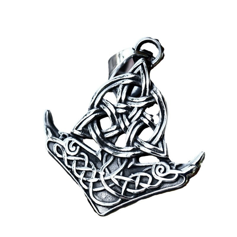 Viking Celtic Knot Stainless Steel Pendant Wholesale Titanium Steel Ship Anchor Necklace Pendant
