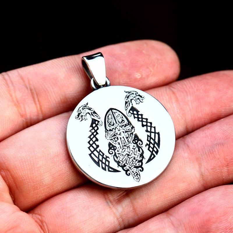 New Viking Pirate Ship Titanium Steel Pendant Wholesale Fashion Titanium Steel Necklace Pendant