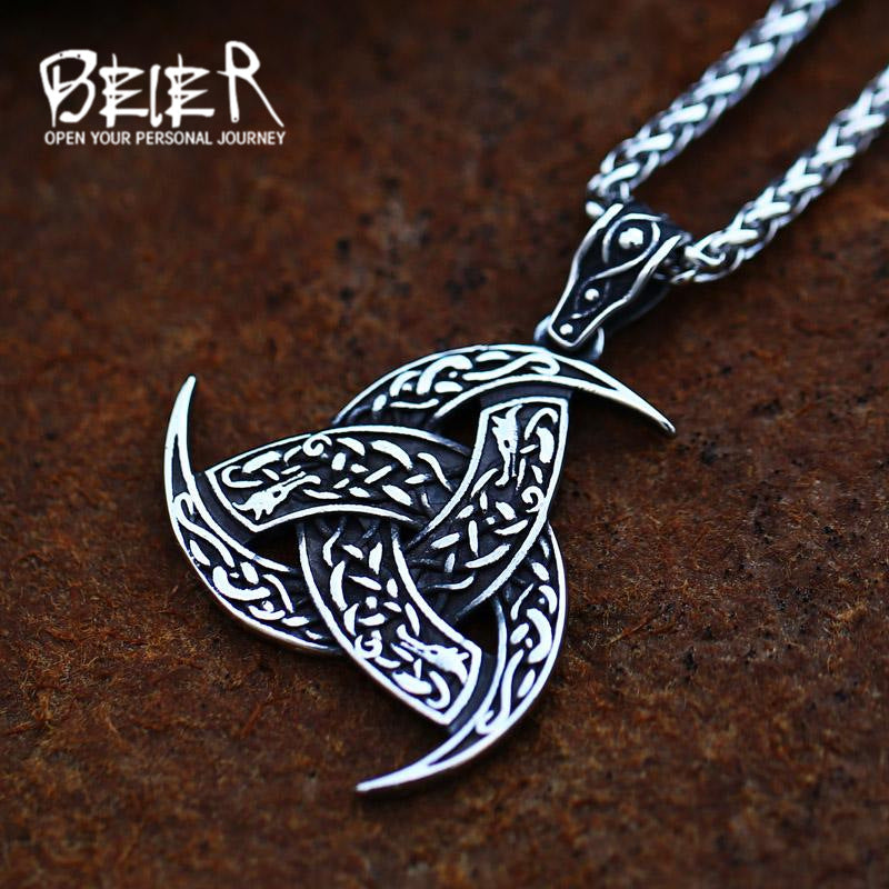New Viking Totem Celtic Knot Stainless Steel Pendant Jewelry Titanium Steel Men's Pendant