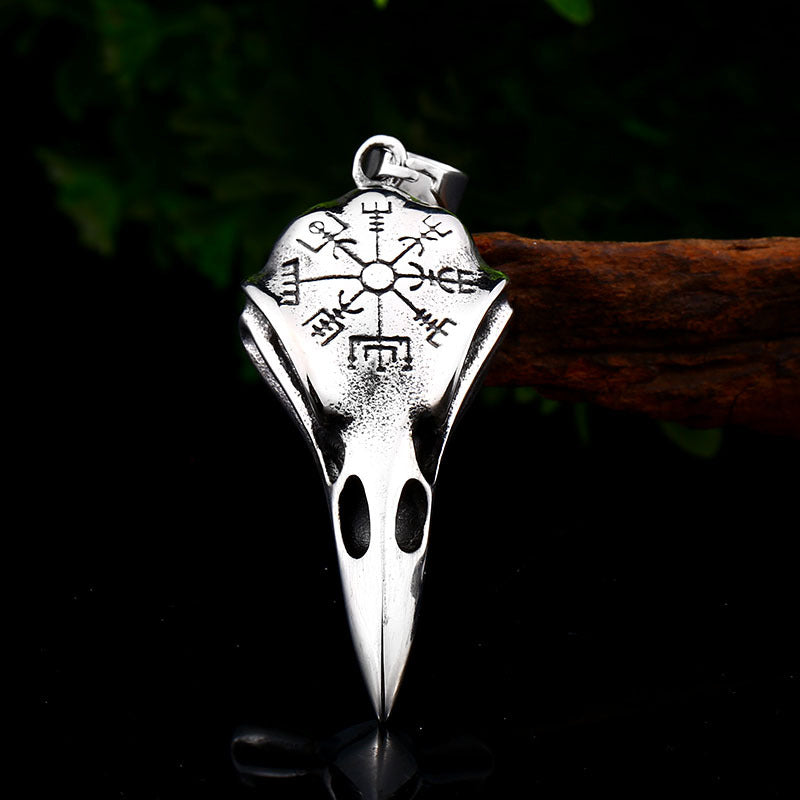 Viking Pirate Rune Stainless Steel Pendant Crowbeak Titanium Steel Pendant Jewelry
