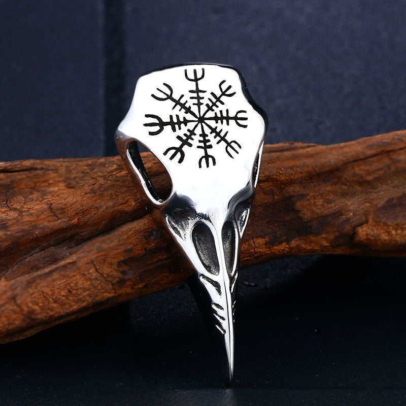 Viking Pirate Rune Stainless Steel Pendant Crowbeak Titanium Steel Pendant Jewelry