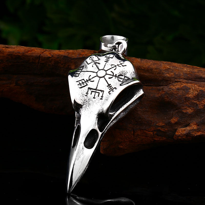 Viking Pirate Rune Stainless Steel Pendant Crowbeak Titanium Steel Pendant Jewelry