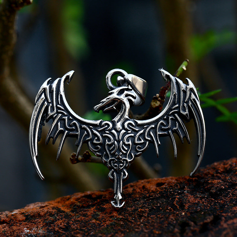 Wholesale of Stainless Steel Pendant Accessories, Viking Celtic Crow Necklace Accessories