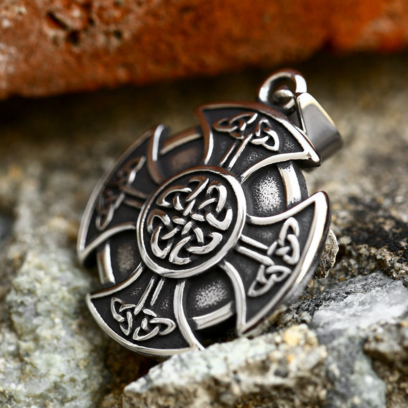 Viking Celtic Knot Cross Necklace Accessories Wholesale New Stainless Steel Men's Pendant