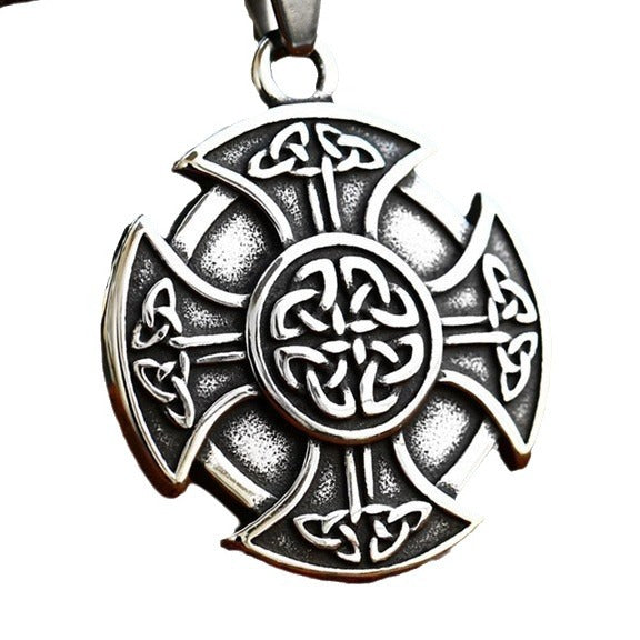 Viking Celtic Knot Cross Necklace Accessories Wholesale New Stainless Steel Men's Pendant