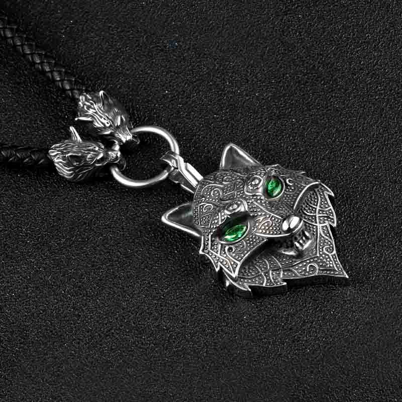 Titanium Steel Punk Viking Wolf Pendant Retro Men's Pendant