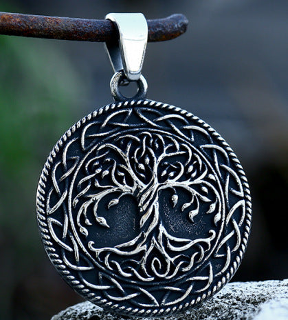 New Viking Celtic Titanium Steel Pendant Stainless Steel Tree of Life Item Jewelry