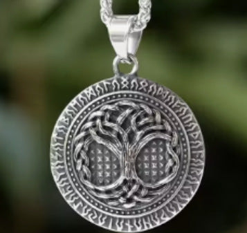 New Viking Celtic Titanium Steel Pendant Stainless Steel Tree of Life Item Jewelry