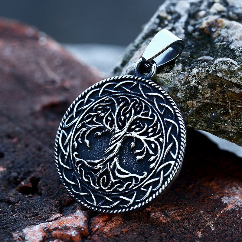 New Viking Celtic Titanium Steel Pendant Stainless Steel Tree of Life Item Jewelry