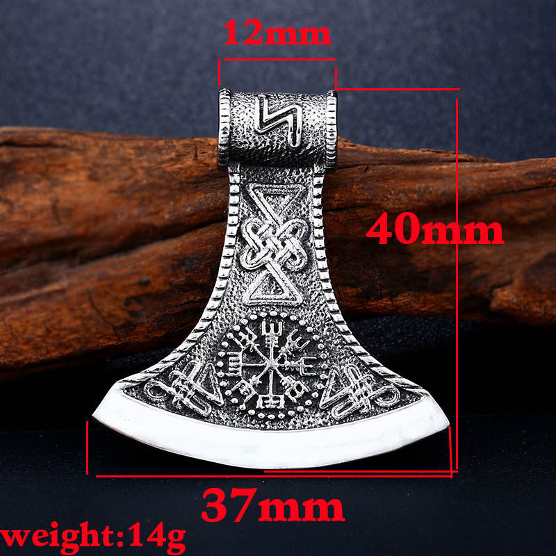 Swedish Norwegian Viking Celtic Knot Stainless Steel Pendant Retro Men's Titanium Steel Axe Pendant