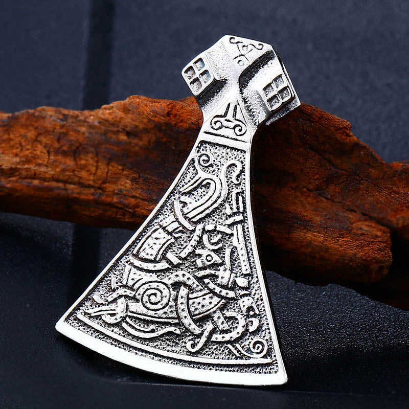 Swedish Norwegian Viking Celtic Knot Stainless Steel Pendant Retro Men's Titanium Steel Axe Pendant