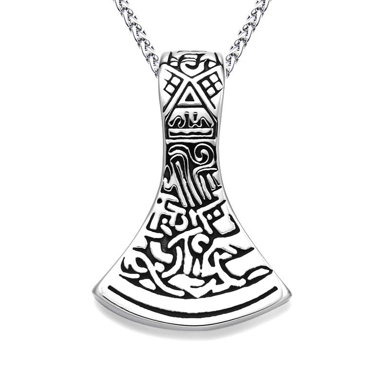 Swedish Norwegian Viking Celtic Knot Stainless Steel Pendant Retro Men's Titanium Steel Axe Pendant