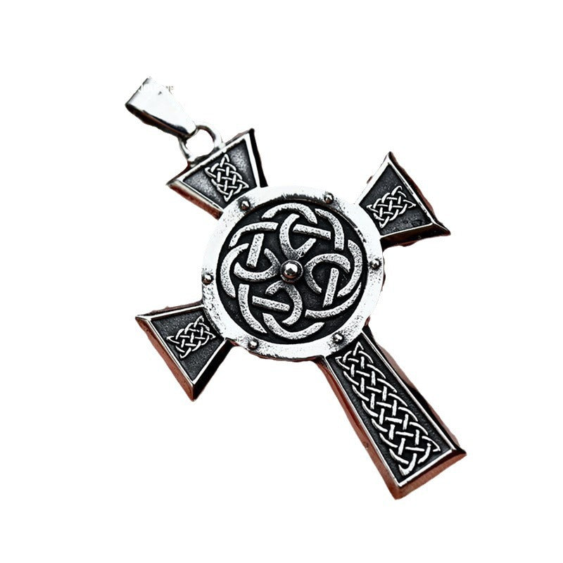 New Stainless Steel Retro Viking Celtic Cross Pendant Personalized Titanium Steel Xiang Jewelry