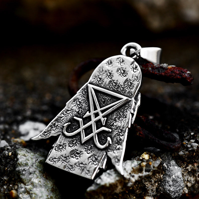 Stainless Steel Necklace Pendant, Viking Rune Titanium Steel Pendant
