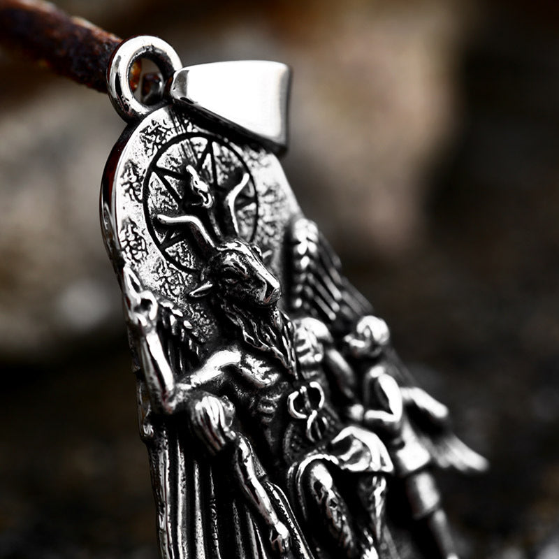 Stainless Steel Necklace Pendant, Viking Rune Titanium Steel Pendant