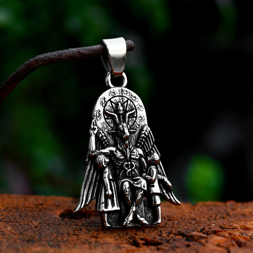 Stainless Steel Necklace Pendant, Viking Rune Titanium Steel Pendant