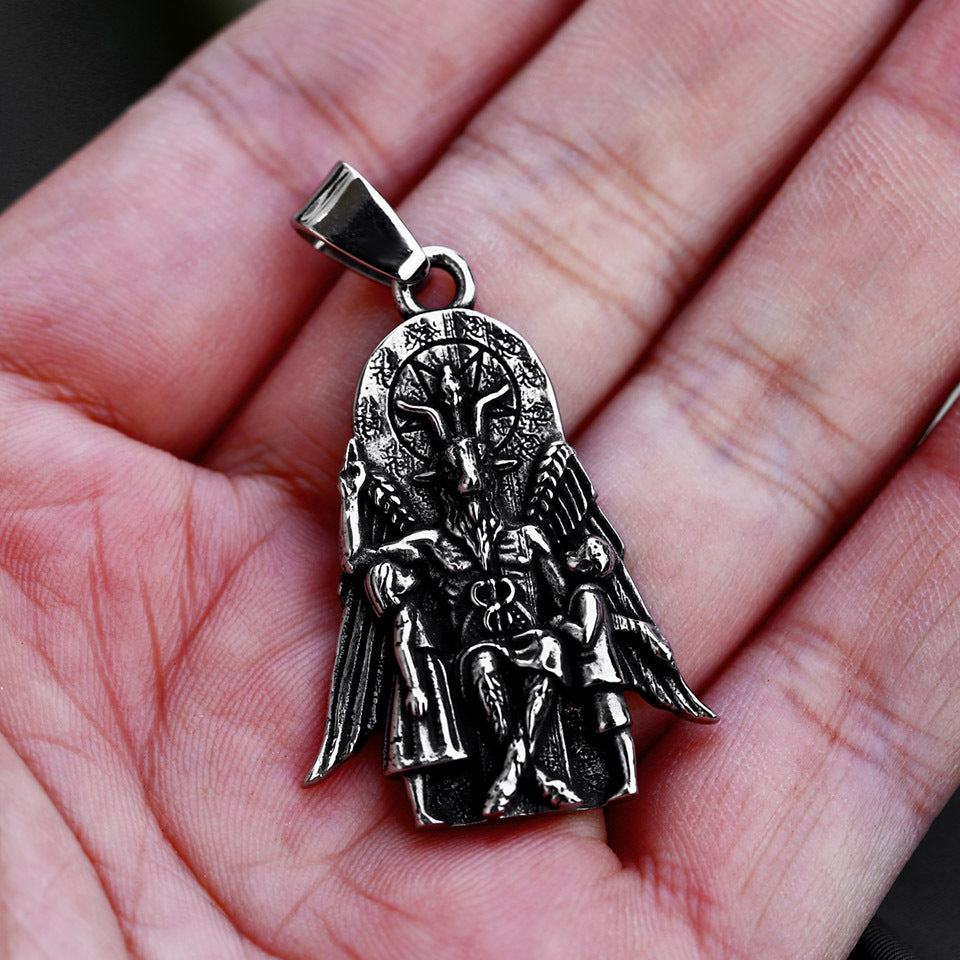 Stainless Steel Necklace Pendant, Viking Rune Titanium Steel Pendant