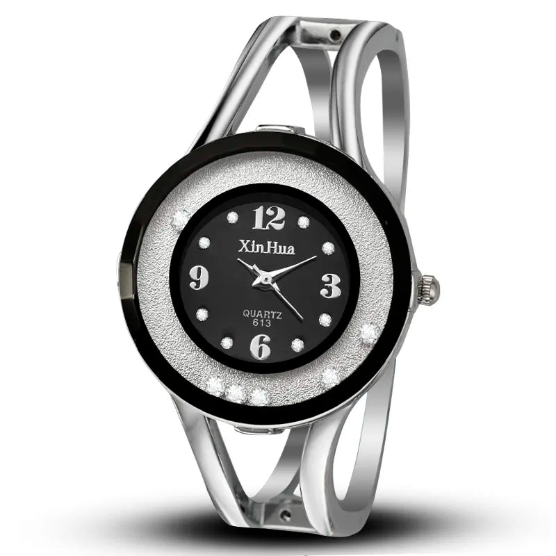 Classic Silver Women Bracelet Watch Quartz Fashion Bangle Wristwatch Stainless Steel Brand Casual Clock Female Ladies Relojes