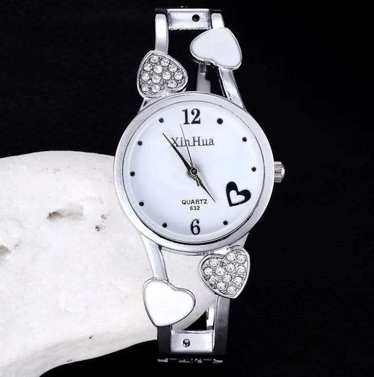 Classic Silver Women Bracelet Watch Quartz Fashion Bangle Wristwatch Stainless Steel Brand Casual Clock Female Ladies Relojes