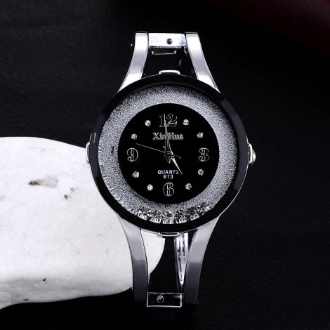 Classic Silver Women Bracelet Watch Quartz Fashion Bangle Wristwatch Stainless Steel Brand Casual Clock Female Ladies Relojes