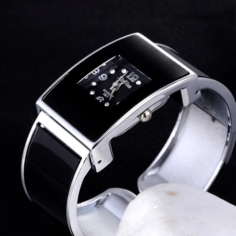 Xinhua Bracelet Women Watch Exquisite Rectangle Rhinestone Ladies Wristwatch Steel Female Clock Relogio Feminino Montre Femme