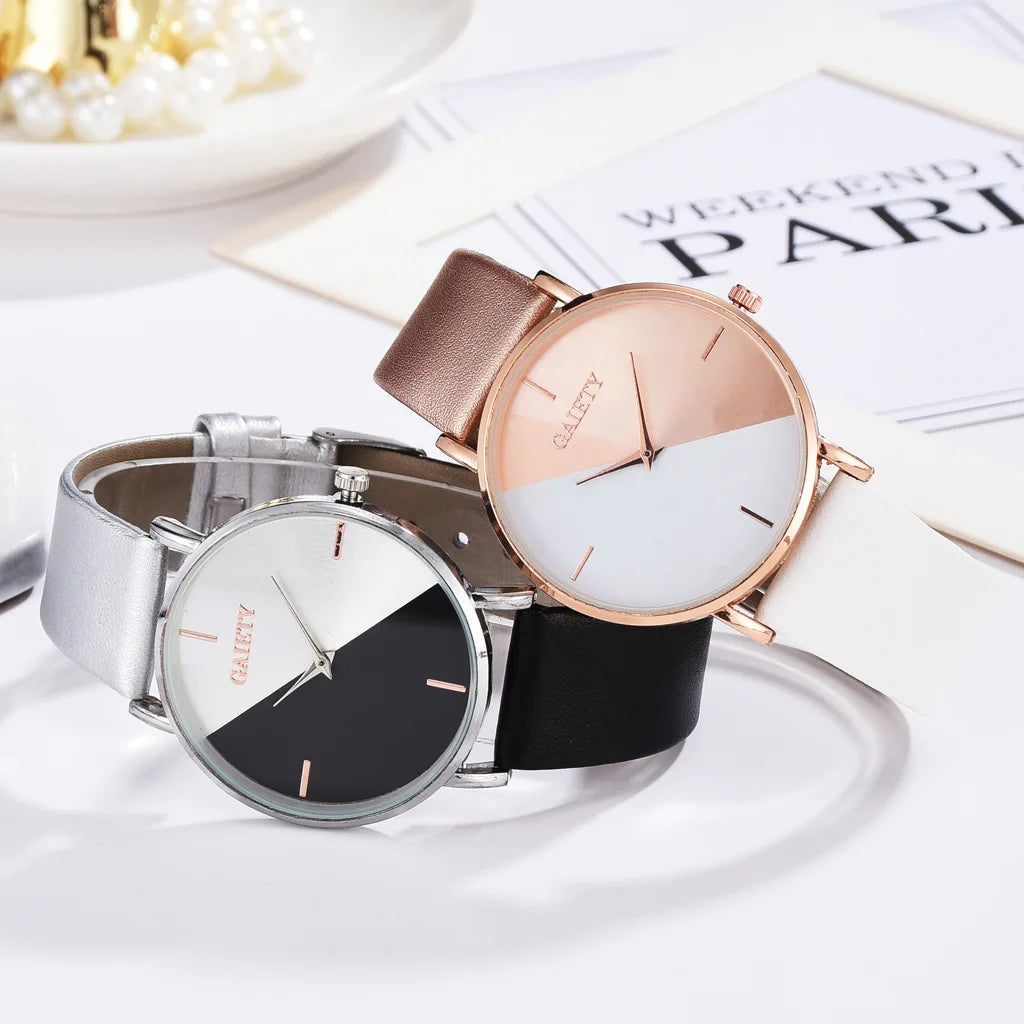 Wrist Watches Women montre femme Fashion Creative Two-Color Reflect Dial Simple Ladies Quartz Watches Relojes De Mujer Clock