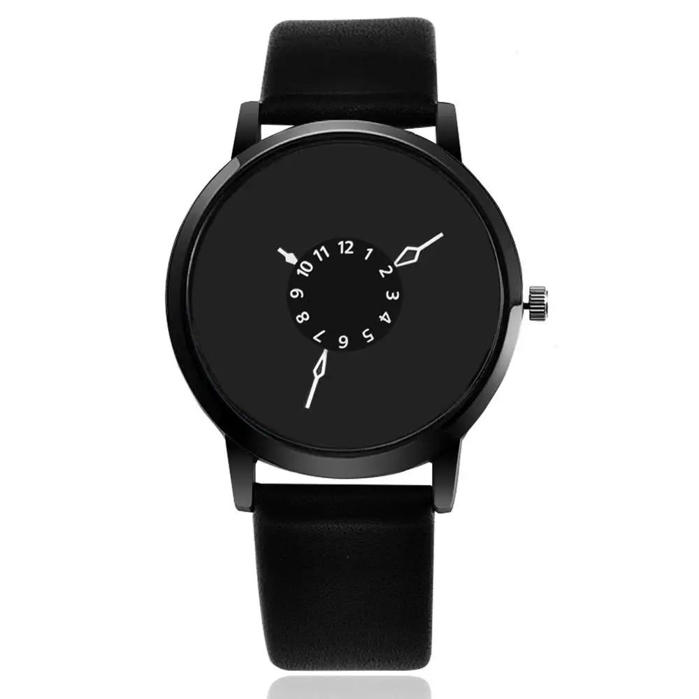 Elegant Creative Watches Women Men Quartz-Watch Analog Unique Design Lovers' Relogio Saati Leather Wristwatches Clock Relojes